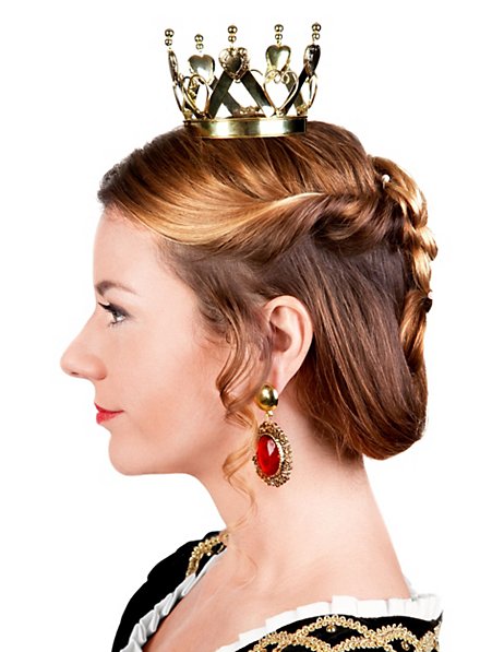 Crown Queen of Hearts Mini Gold